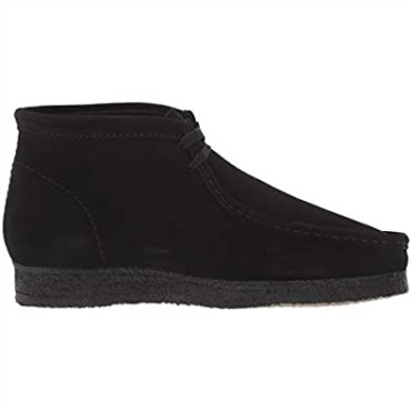 Bota Wallabee Para Hombre En Ante Negro Chukka Clarks