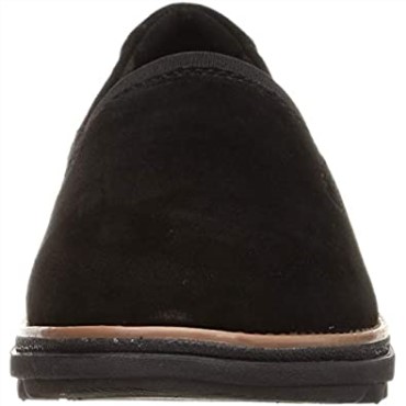 Mocasines Sharon Dolly De Gamuza Negra Con Mundo De Bronceado Oscuro Para Mujer Clarks