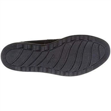 Mocasines Sharon Dolly De Gamuza Negra Con Mundo De Bronceado Oscuro Para Mujer Clarks