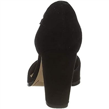 Zapatos De Salón Kayl85 Tbar T-bar De Mujer De Ante Negro Clarks