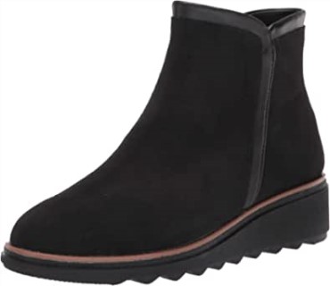 Bota Moda Mujer Sharon Heights Ante Negro Clarks