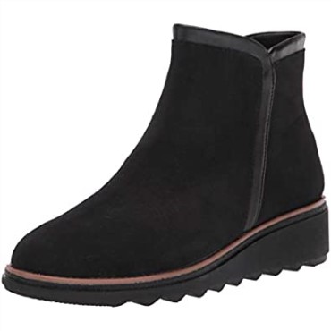 Bota Moda Mujer Sharon Heights Ante Negro Clarks