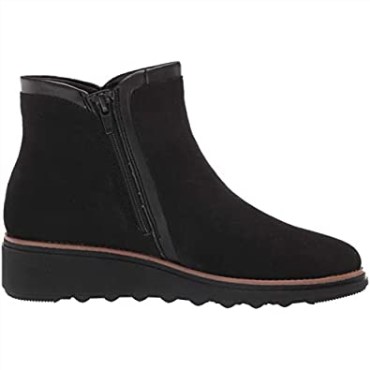 Bota Moda Mujer Sharon Heights Ante Negro Clarks