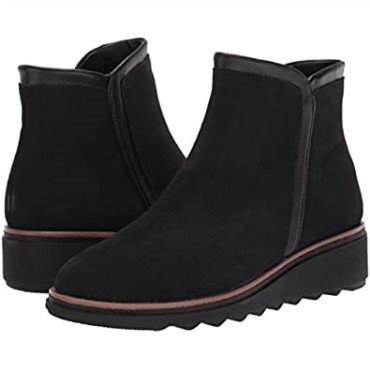Bota Moda Mujer Sharon Heights Ante Negro Clarks