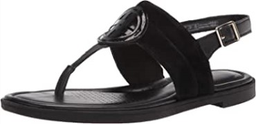 Sandalia Plana Mujer Combi Clarks Reyna Glam De Interés Sintético Negro