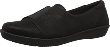 Mocasines Mujer Clarks Ayla De Nubuck Sintético Negro