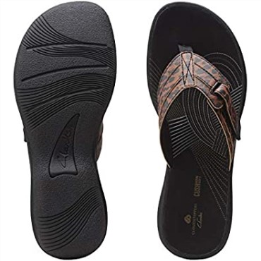 Black Tan Interest Chancletas Brinkley Jazz De Mujer Sintéticas Clarks