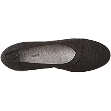 Zapato De Salón De Mujer De Textil Negro Con Cuña Caddell Dash Clarks