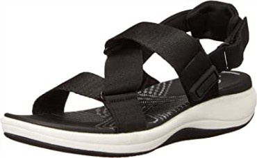 Sandalia Plana De Mujer Mira Sun De Textil Negro Clarks