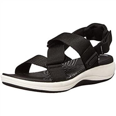 Sandalia Plana De Mujer Mira Sun De Textil Negro Clarks