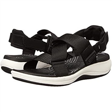 Sandalia Plana De Mujer Mira Sun De Textil Negro Clarks