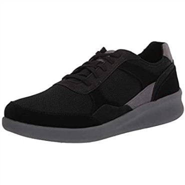 Sneaker De Mujer Sillian 20 De Tela Negra Con Cordones Clarks