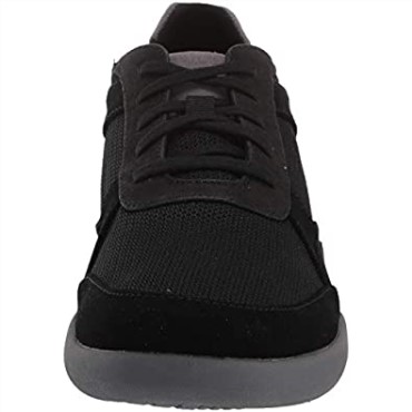 Sneaker De Mujer Sillian 20 De Tela Negra Con Cordones Clarks