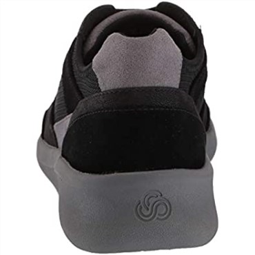 Sneaker De Mujer Sillian 20 De Tela Negra Con Cordones Clarks