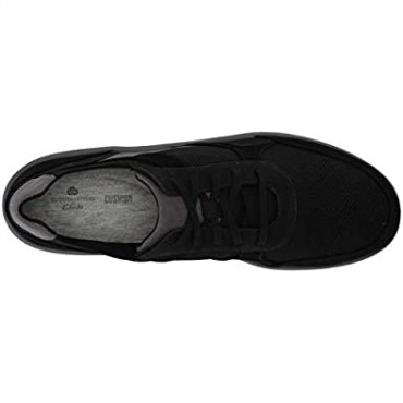 Sneaker De Mujer Sillian 20 De Tela Negra Con Cordones Clarks