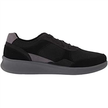 Sneaker De Mujer Sillian 20 De Tela Negra Con Cordones Clarks