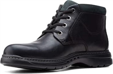 Botas Clarks Un Brawley Up Para Hombre En Piel Abatanada Negra