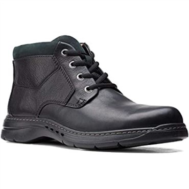 Botas Clarks Un Brawley Up Para Hombre En Piel Abatanada Negra