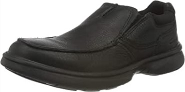 Mocasines Bradley Free De Hombre En Piel Abatanada Negra Clarks