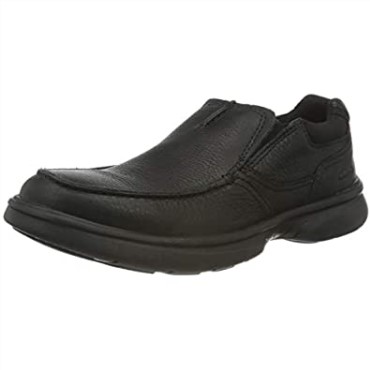 Mocasines Bradley Free De Hombre En Piel Abatanada Negra Clarks