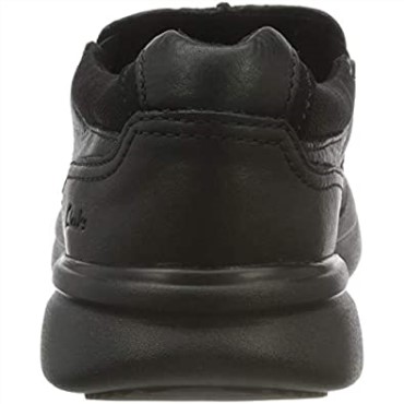 Mocasines Bradley Free De Hombre En Piel Abatanada Negra Clarks