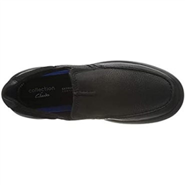 Mocasines Bradley Free De Hombre En Piel Abatanada Negra Clarks
