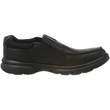 Mocasines Bradley Free De Hombre En Piel Abatanada Negra Clarks