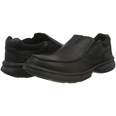 Mocasines Bradley Free De Hombre En Piel Abatanada Negra Clarks