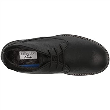 Botas Chukka Impermeables Clarks Morris Peak Para Hombre De Piel Abatanada Negra Con Forro Cálido