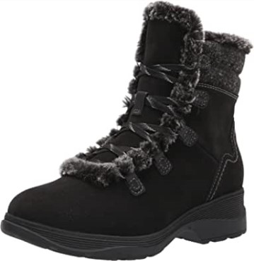 Botas De Moda Impermeables Con Forro Cálido Y Cremallera Aveleigh Para Mujer En Ante Ceroso Negro Clarks
