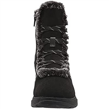 Botas De Moda Impermeables Con Forro Cálido Y Cremallera Aveleigh Para Mujer En Ante Ceroso Negro Clarks