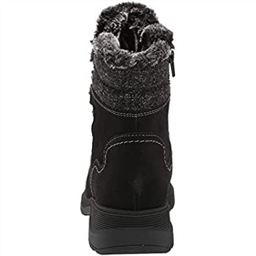 Botas De Moda Impermeables Con Forro Cálido Y Cremallera Aveleigh Para Mujer En Ante Ceroso Negro Clarks