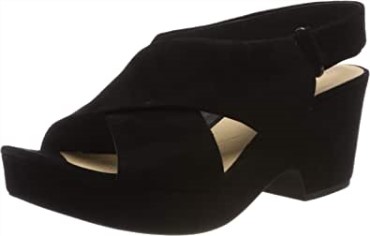 Sandalias De Mujer Negras Con Tira Al Tobillo Clarks