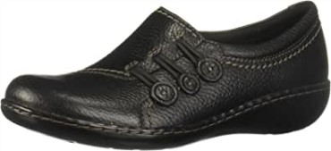 Mocasines Sin Cordones Ashland Effie Negro Mujer Clarks