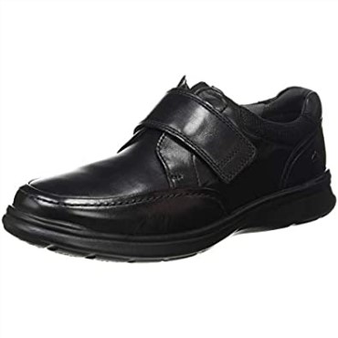 Mocasines Con Tiras Cotrell Para Hombre Negro Liso Lea Clarks
