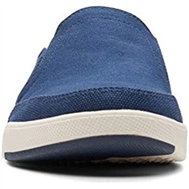 Mocasines Clarks Step Isle Row Para Hombre De Lona Azul Marino De Lona Azul Marino