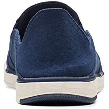 Mocasines Clarks Step Isle Row Para Hombre De Lona Azul Marino De Lona Azul Marino