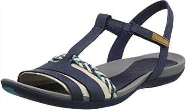 Azul Marino Clarks Mujer Tea Lite Grace Cuña Tacones Sandalias