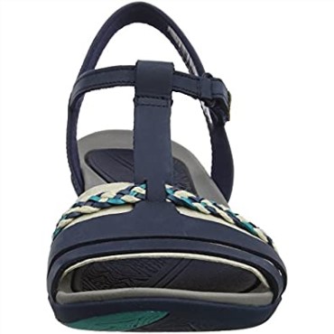 Azul Marino Clarks Mujer Tea Lite Grace Cuña Tacones Sandalias
