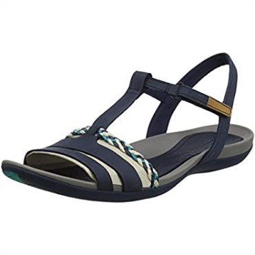 Azul Marino Clarks Mujer Tea Lite Grace Cuña Tacones Sandalias