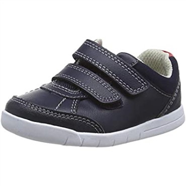 Azul Marino Cuero Azul Marino Cuero Clarks Emery Sky T Zapatillas Bajas Niño