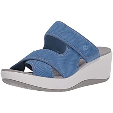 Sandalia Mujer Clarks Step Cali Bay Textil Azul