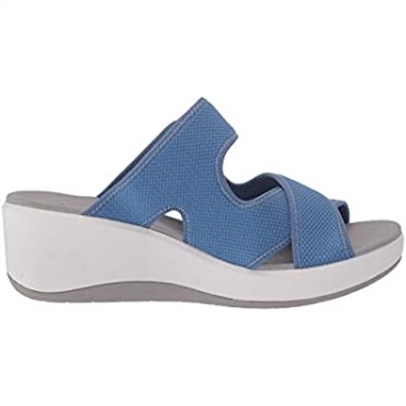 Sandalia Mujer Clarks Step Cali Bay Textil Azul