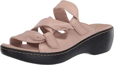 Sandalia De Mujer Clarks Delana Jazz De Cuero Rubor