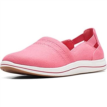 Mocasines Clarks De Lona Color Coral Brillante Para Mujer