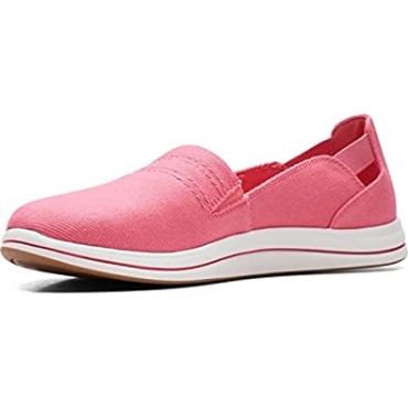 Mocasines Clarks De Lona Color Coral Brillante Para Mujer