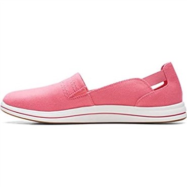 Mocasines Clarks De Lona Color Coral Brillante Para Mujer