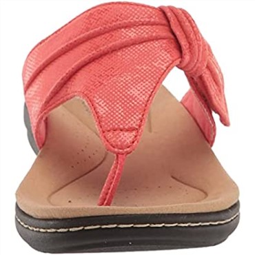 Sandalia Plana Mujer Clarks Laurieann Rae De Textil Coral Brillante