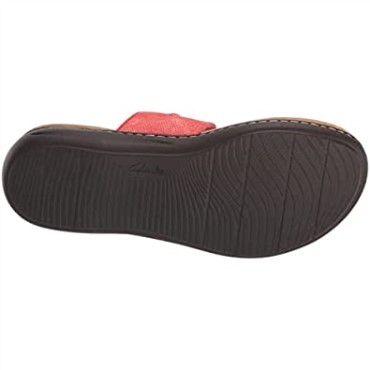 Sandalia Plana Mujer Clarks Laurieann Rae De Textil Coral Brillante