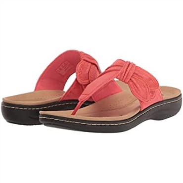 Sandalia Plana Mujer Clarks Laurieann Rae De Textil Coral Brillante